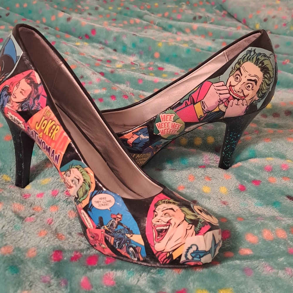 Custom handmade comic book heels